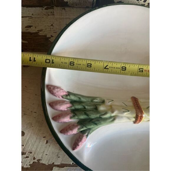 Jay Willfred Portugal Ceramic Asparagus Divided Serving Plate Andrea by Sadek - Picture 4 of 7